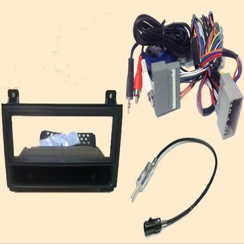 Carxtc Radio Stereo Install Single Din Dash Kit + Steering Control Wiring + canbus Wire Harness + Antenna Adapter Fits Dodge Durango 2011 2012 2013 and Jeep Grand Cherokee (11 12 13)