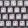 Armenian - English Non-Transparent Keyboard Labels Layout Black OR White Background for Desktop, Laptop and Notebook (White Background) view 1