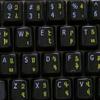 ARMENIAN - ENGLISH NON-TRANSPARENT KEYBOARD LABELS LAYOUT BLACK OR WHITE BACKGROUND for DESKTOP, LAPTOP and NOTEBOOK (Black Background) view 4