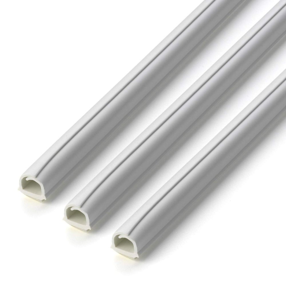 CableFix Inofix Self-Adhesive Cable Conduit Kit 3 x 1 m), white, 2202-20