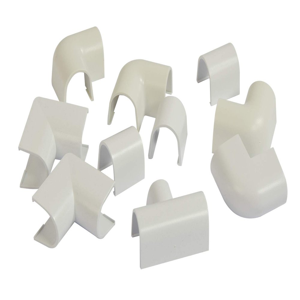 CableFix Inofix Connections Corner and T-Pieces for 2202 Channel, White, 3220-2-