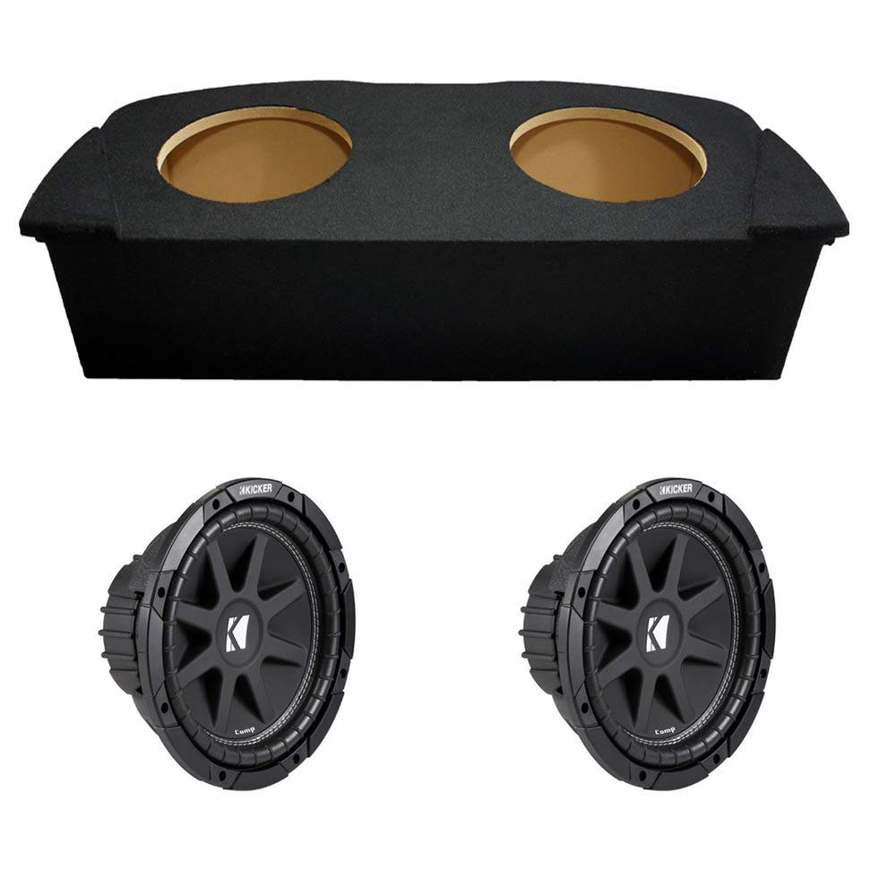 American Sound Connection 43C124 Compatible with Nissan 350Z Coupe 2003-2008 12" Comp C12 Series Sub 150W RMS 4 Ohm SVC Car Subwoofer and Dual Rear Hatch Enclosure Sub Box