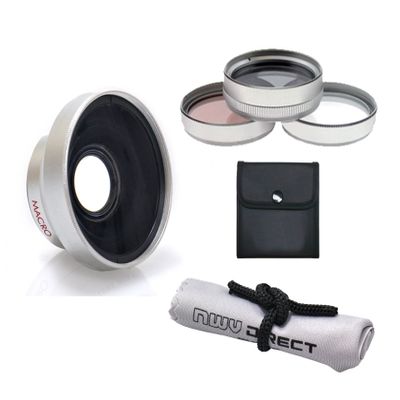 High Definition 0.45x Wide Angle Lens w/Macro Compatible With Sony HXR-MC2000U + Filters