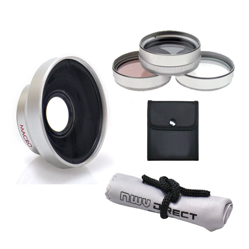 High Definition 0.45x Wide Angle Lens w/Macro Compatible With Sony HXR-MC2000U + Filters
