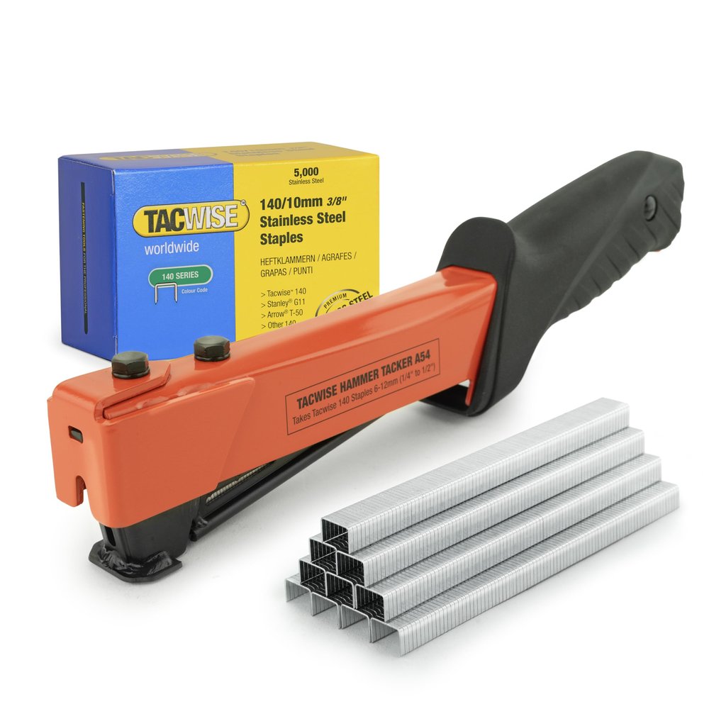 Tacwise 1221 A54 Hammer Tacker Plus 5000 140-Series Stainless Steel Staples, 3/8-Inch (1221)