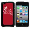 Graphic4You Music Note Pattern Design Hard Case Cover for Apple iPod Touch 4th Generation 4G (Red) view 1
