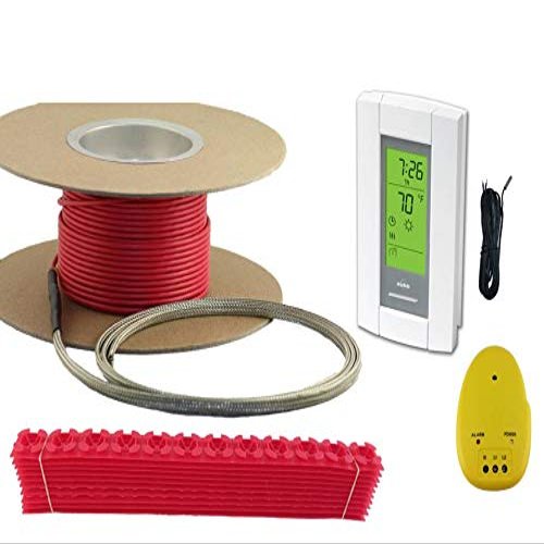 25 Sqft Warming Systems 120 V Electric Tile Radiant Floor Heating Cable with GFCI Protected Programmable Thermostat