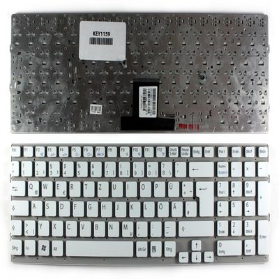 Power4Laptops German Layout White Replacement Laptop Keyboard Compatible with Sony Vaio VPCEB1S1RT