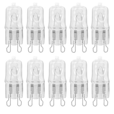 Value 10 Pack 25W Q25/G9/CL/120V G9 JCD 25 Watt 120 Volt T4 JD Type Glass Halogen Replacement Light Bulb Hanging Pendant Accent JCD Industrial Architect Desk Lamp Landscape Fixture Lighting High CRI