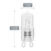 Value 10 Pack 25W Q25/G9/CL/120V G9 JCD 25 Watt 120 Volt T4 JD Type Glass Halogen Replacement Light Bulb Hanging Pendant Accent JCD Industrial Architect Desk Lamp Landscape Fixture Lighting High CRI view 3