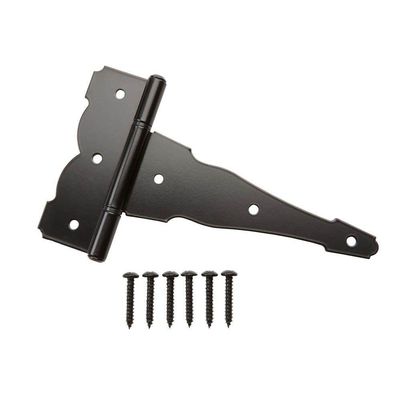 Everbilt 8 in. Black Heavy Duty Decorative Tee Hinge