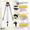 AdirPro Aluminum 5/8-Inch 11-Threaded Flat Head Tripod with Quick Clamp (Black) view 2