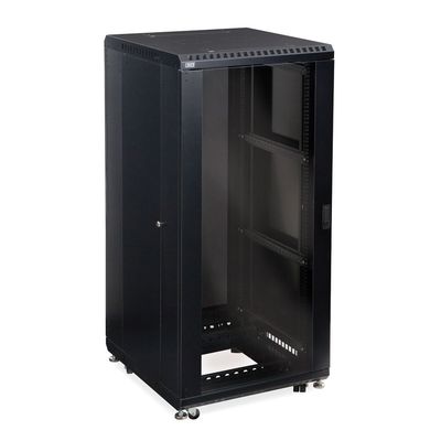 Linier Glass and Glass Doors Server Cabinet Size: 27U