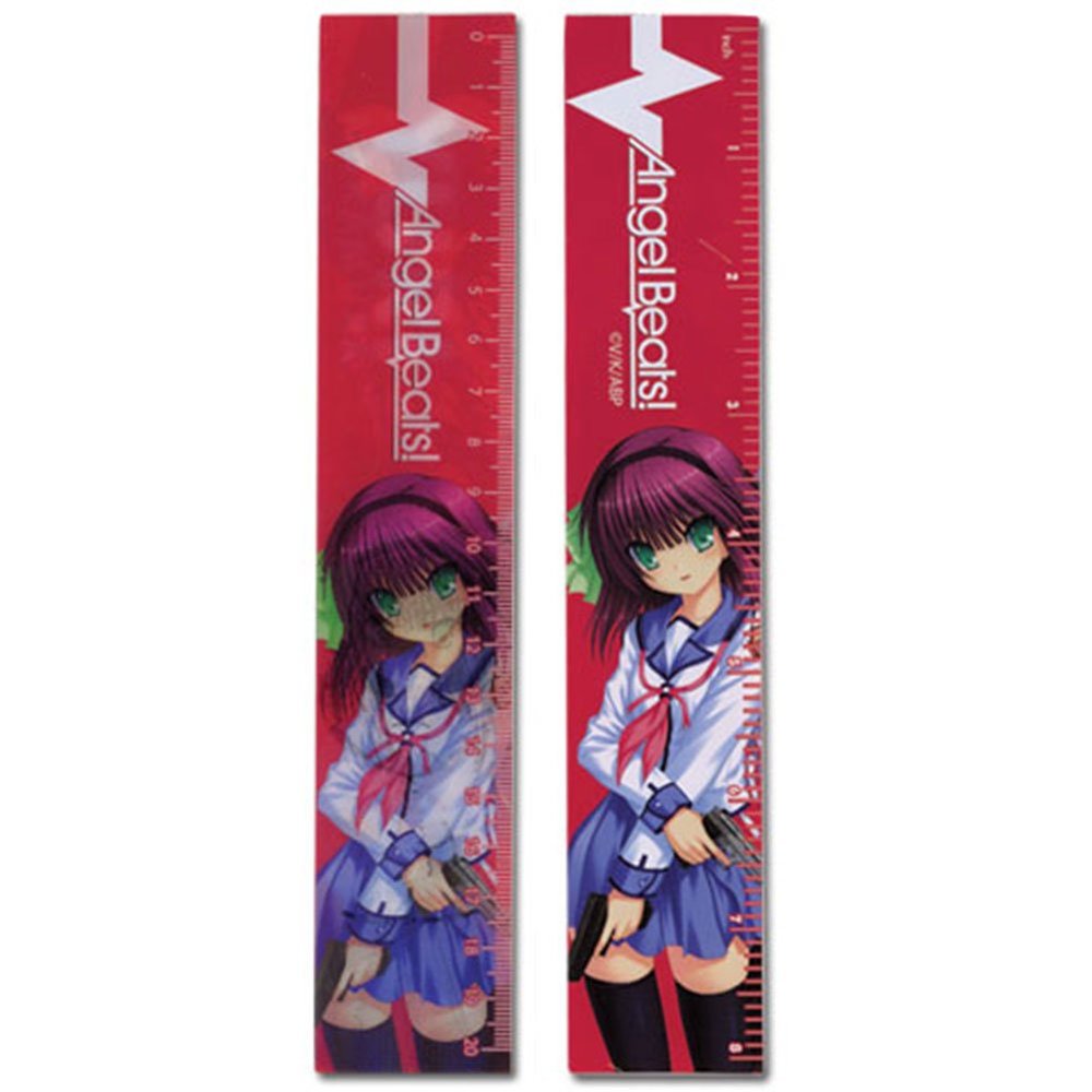 ANGEL BEATS Yuri Lenticular Ruler (5 Pieces/Pack), Multicolored