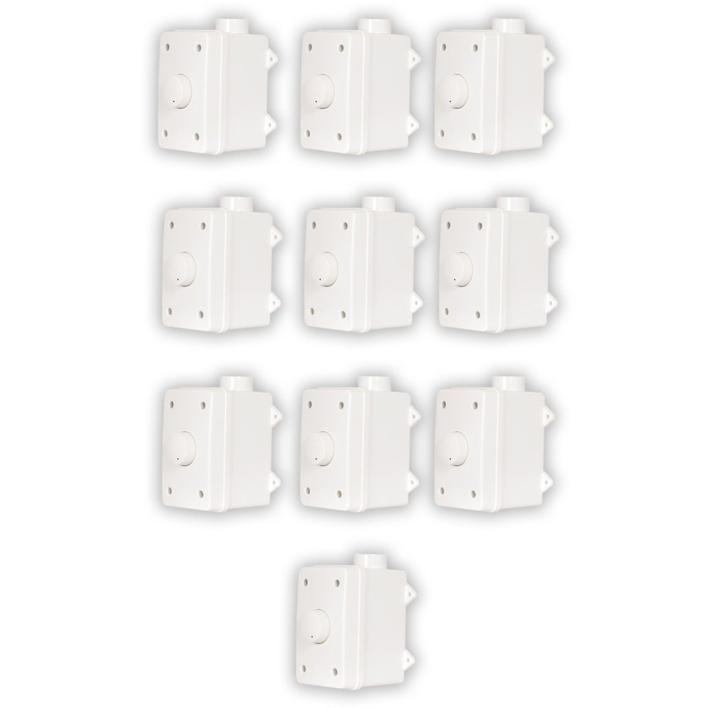 Acoustic Audio AAOVCD-W Outdoor Volume Controls White Weatherproof 10 Piece Set