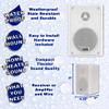 Acoustic Audio AA351W Indoor Outdoor 2 Way Speakers 2500 Watt White 5 Pair Pack AA351W-5Pr view 2