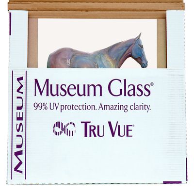 18" x 24" Tru Vue Museum Glass, 12 Sheets, 36.0 sq-ft. Archival Den Glazing, UV pro Non-Glare Surface, Anti-Reflective Coating