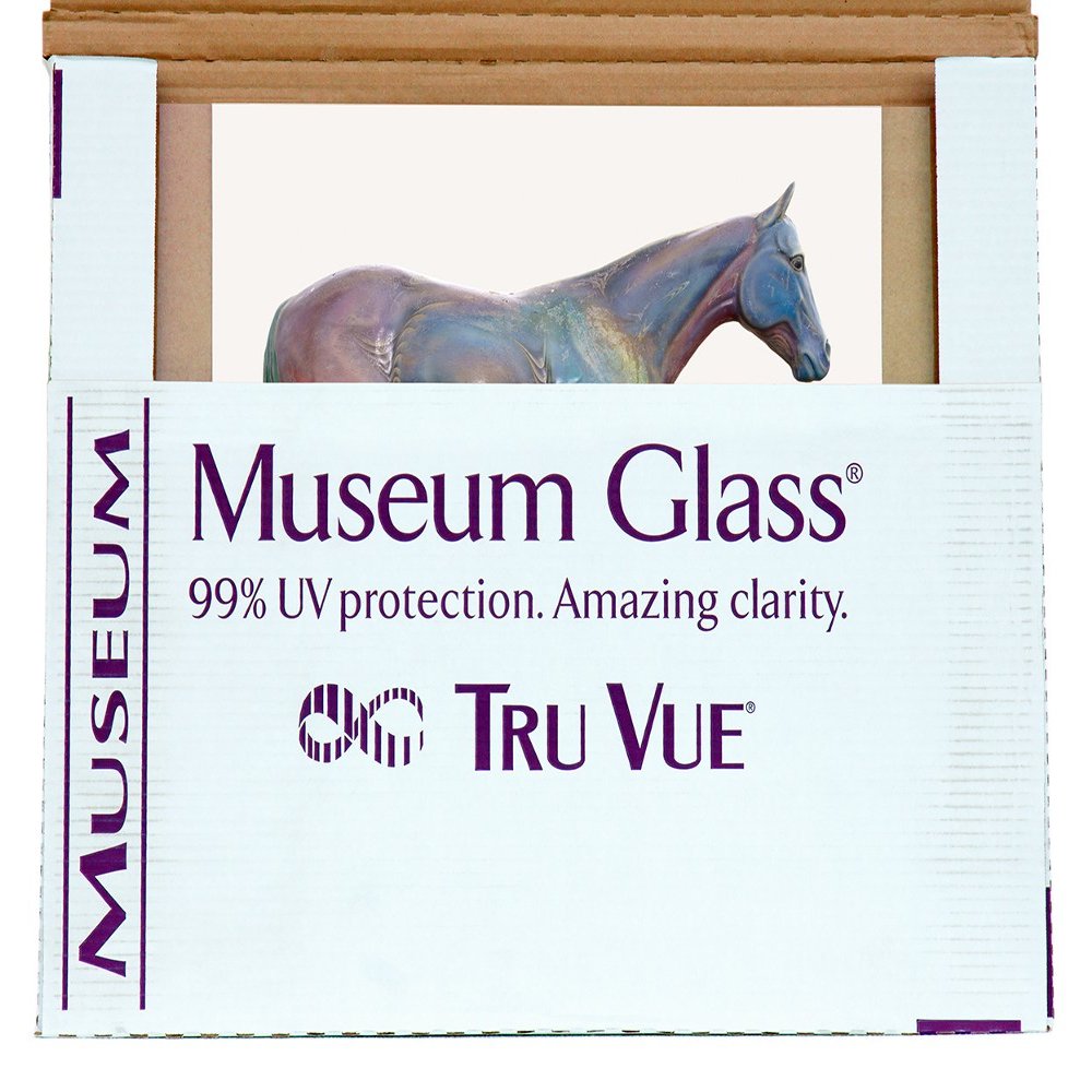 18" x 24" Tru Vue Museum Glass, 12 Sheets, 36.0 sq-ft. Archival Den Glazing, UV pro Non-Glare Surface, Anti-Reflective Coating