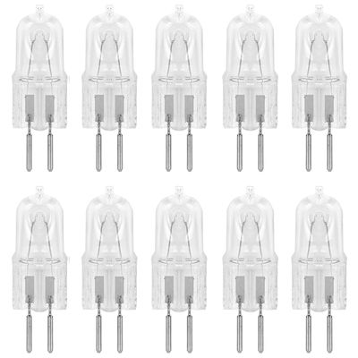 10 Pack Clear Dimmable T4 Q50/GY6.35/CL/120V GY6.35 JCD 50 Watt 50W 120 Volt Halogen Light Bulb Electric Wax Melter Plug In Warmer Aroma Tart Under Counter Lighting Kitchen Bathroom Mirror Ceiling CL
