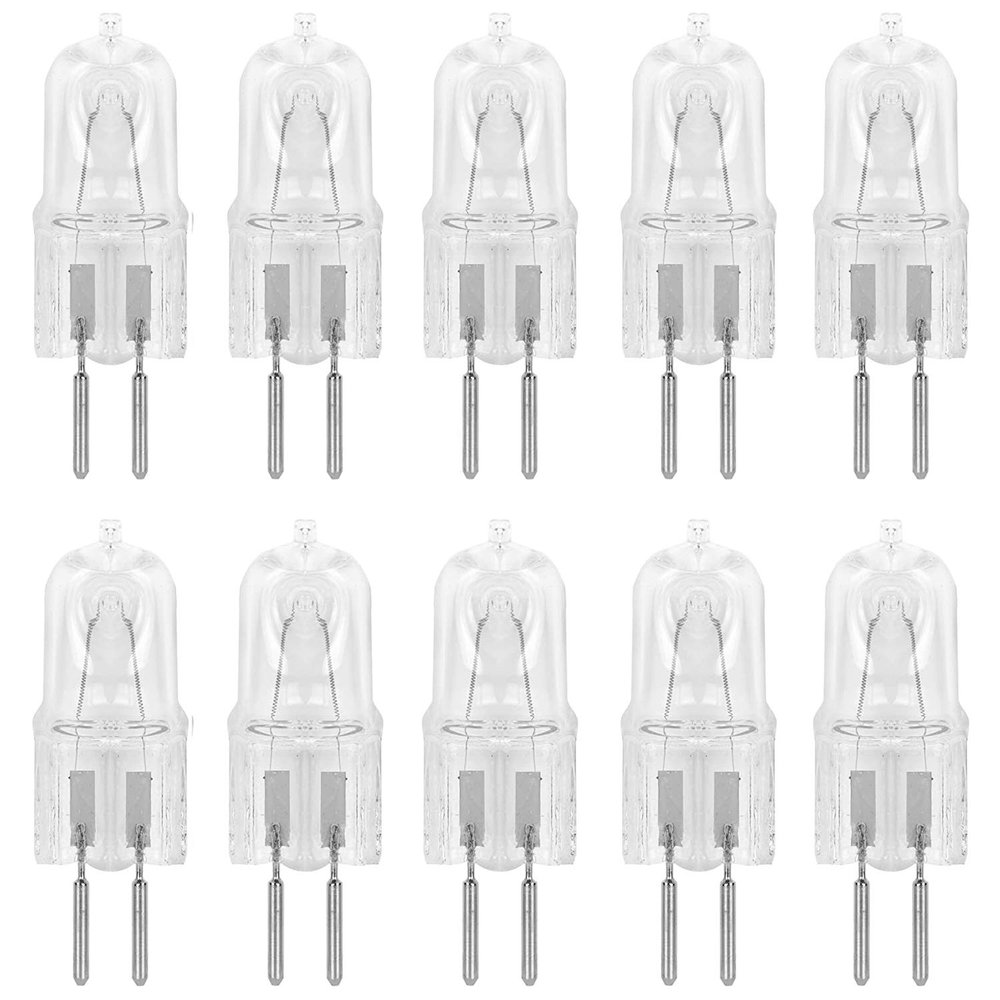 10 Pack Clear Dimmable T4 Q50/GY6.35/CL/120V GY6.35 JCD 50 Watt 50W 120 Volt Halogen Light Bulb Electric Wax Melter Plug In Warmer Aroma Tart Under Counter Lighting Kitchen Bathroom Mirror Ceiling CL