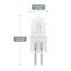 10 Pack Clear Dimmable T4 Q50/GY6.35/CL/120V GY6.35 JCD 50 Watt 50W 120 Volt Halogen Light Bulb Electric Wax Melter Plug In Warmer Aroma Tart Under Counter Lighting Kitchen Bathroom Mirror Ceiling CL view 3