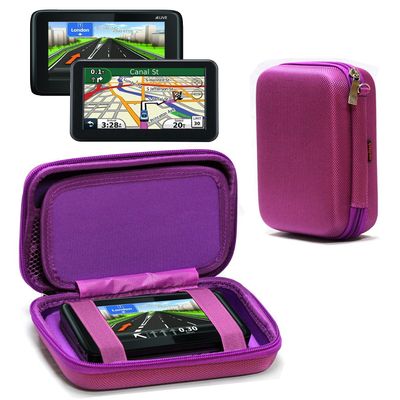 Navitech Purple Hard Eva Nylon Protective Tough Carry Case Compatible with Garmin Nuvi 40 40LM 40WE