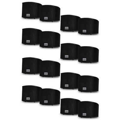 Acoustic Audio AA321B Mountable Indoor Speakers 3200 Watts Black 8 Pair Pack AA321B-8Pr