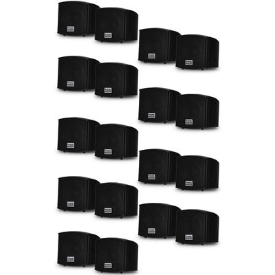 Acoustic Audio AA321B Mountable Indoor Speakers 3600 Watts Black 9 Pair Pack AA321B-9Pr