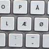 Apple NS Danish Non-Transparent Keyboard Decals Black OR White Background for Desktop, Laptop and Notebook (White Background) view 1