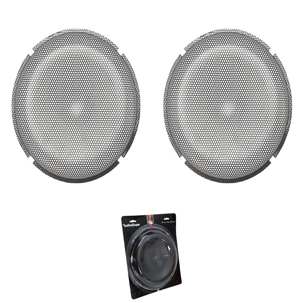 2) Rockford Fosgate P2P3G-10 10" Stamped Mesh Subwoofer Grille Inserts P2P3G10