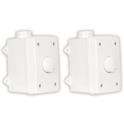 Theater Solutions OVCDW Outdoor Volume Controls White Weatherproof 2 Piece Set