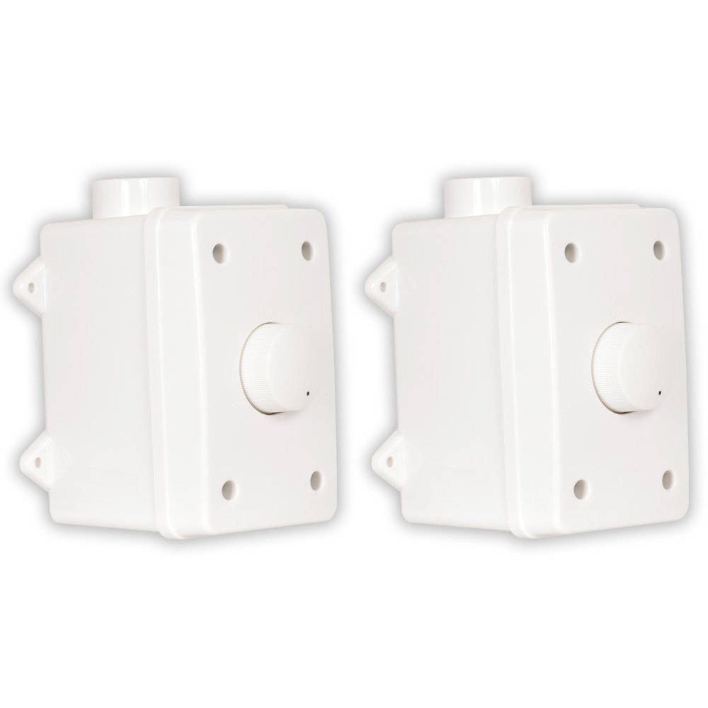Theater Solutions OVCDW Outdoor Volume Controls White Weatherproof 2 Piece Set
