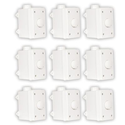 Theater Solutions OVCDW Outdoor Volume Controls White Weatherproof 9 Piece Set