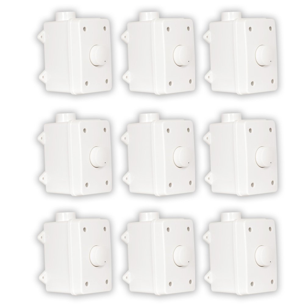 Theater Solutions OVCDW Outdoor Volume Controls White Weatherproof 9 Piece Set