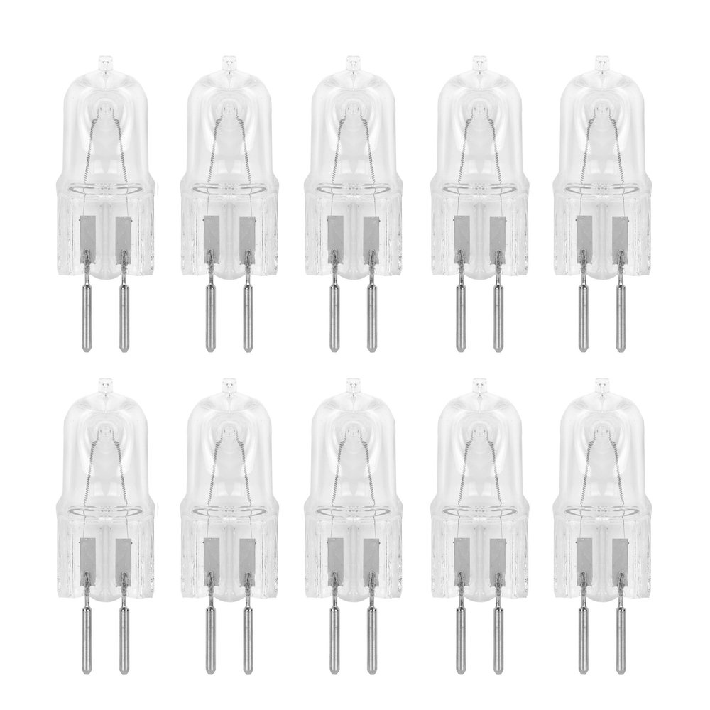 GY6.35 Light Bulb 10 Pack Halogen JCD 75W Replacement T4 Q75/GY6.35/CL/120V Clear Lens Wax Melter Plugin Warmer Counter Lighting Kitchen Bathroom Mirror Fixture Oven Aromatherapy Lamp Lighting 75 Watt