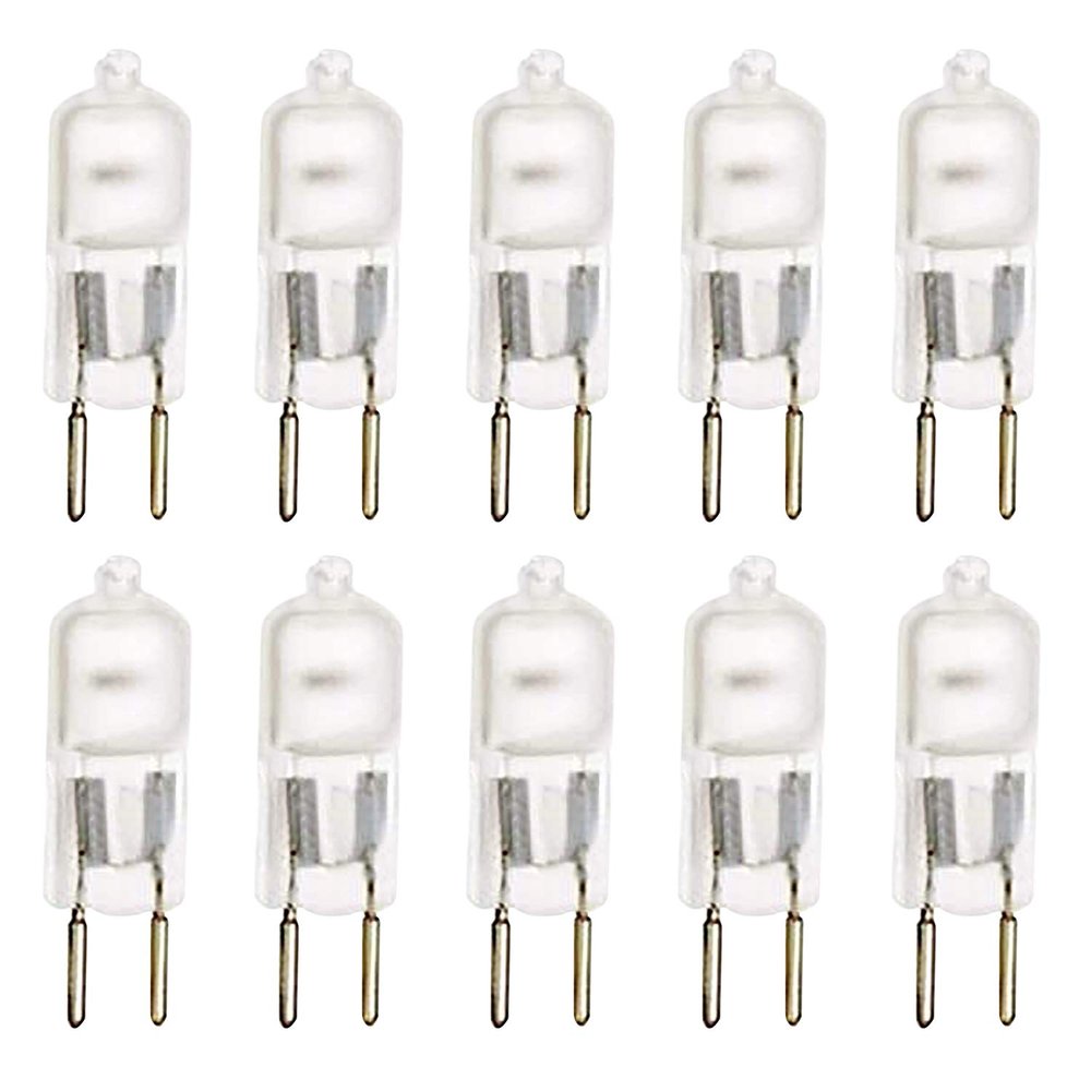 10 Pack Frosted DIMMABLE Halogen T4 Q75/GY6.35/FR/120V GY6.35 JCD 75 Watt 75W 120 Volt Light Bulb Electric Wax Melter Plug In Oil Warmer Aroma Therapy Spa Tart Zen Physio Scent Lighting Fixture gy6.35