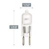 10 Pack Frosted DIMMABLE Halogen T4 Q75/GY6.35/FR/120V GY6.35 JCD 75 Watt 75W 120 Volt Light Bulb Electric Wax Melter Plug In Oil Warmer Aroma Therapy Spa Tart Zen Physio Scent Lighting Fixture gy6.35 view 3
