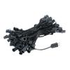 100 Foot G40 Outdoor Patio String Lights with 125 Yellow Globe Bulbs  Indoor Outdoor String Lights  Market Bistro Caf Hanging String Lights  C7/E12 Base - Black Wire view 3