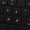MAC Norwegian Non-Transparent Decals for Keyboard Black OR White Background for Desktop, Laptop and Notebook (CG) (Black Background) view 1