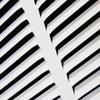 HVAC Premium 36'' x 12'' [Duct Opening] Flat Stamped Steel Return Air Grille - Sidewall and Ceiling - HVAC Vent Duct Cover - White [Outer Dimensions: 37.75''w X 13.75''h] view 2