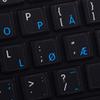 MAC Norwegian - English Non-Transparent Decals for Keyboard Black OR White Background for Desktop, Laptop and Notebook (CG) Work with Apple (Black Background) view 1