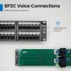 ICC Voice 8P2C Telco Patch Panel with 48 Ports, Rear Male Telco/Amphenol Connector, 2 RMS, 19-Inch Rack-Mounted Patch Panel for Telephone, PBX, IP Phone Systems and LANs view 3