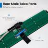 ICC Voice 8P2C Telco Patch Panel with 48 Ports, Rear Male Telco/Amphenol Connector, 2 RMS, 19-Inch Rack-Mounted Patch Panel for Telephone, PBX, IP Phone Systems and LANs view 4