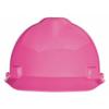 MSA 10155230 V-Gard Cap Style Safety Hard Hat With Fas-Trac III Ratchet Suspension | Polyethylene Shell, Superior Impact Protection, Self Adjusting Crown Straps - Standard Size in Hot Pink view 2