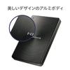 I  O Data USB 3.0/2.0 Portable Hard Disk, "JUE Whiz" , blk view 3