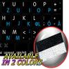 Apple German - English Non-Transparent Keyboard Labels Layout Black OR White Background for Desktop, Laptop and Notebook (CG) (Black Background) view 1