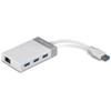 TRENDnet 3-Port USB 3.0 Hub, TU3-ETGH3,Compact USB to Ethernet Adapter view 1