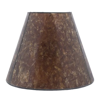 Urbanest Amber Mica Lampshade, 12-inch Bottom Diameter, 7.5-inch Height, Spider Fitter
