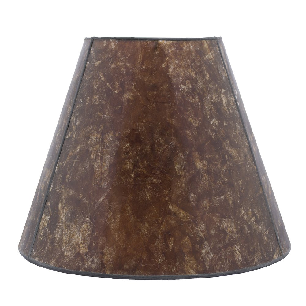 Urbanest Amber Mica Lampshade, 12-inch Bottom Diameter, 7.5-inch Height, Spider Fitter