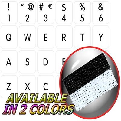 Apple Portuguese Non-Transparent Keyboard Labels Layout Black OR White Background for Desktop, Laptop and Notebook (CG) (White Background)